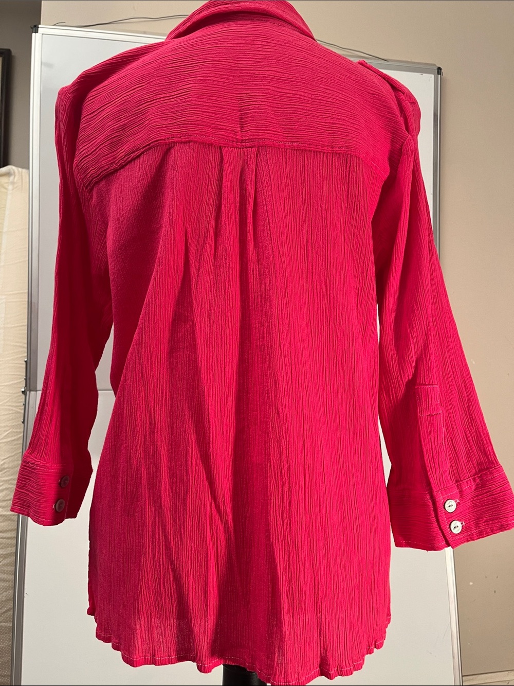 D&Co Raspberry Button-Down Shirt - Classic Collared Style - Picture 6 of 8
